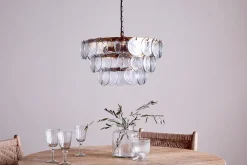 Kagitha Recycled Glass Chandelier - Clear