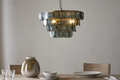 Kagitha Recycled Glass Chandelier - Green