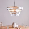 Kagitha Recycled Glass Statement Chandelier - Antique Brass & Clear