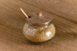 Kali Round Storage Jar - Natural & Clear