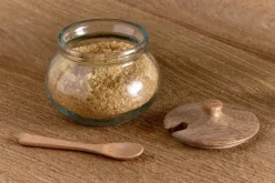 Kali Round Storage Jar - Natural & Clear