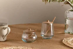Kali Round Storage Jar - Natural & Clear
