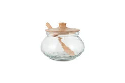 Kali Round Storage Jar - Natural & Clear