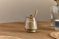 Kali Tall Storage Jar - Natural & Clear