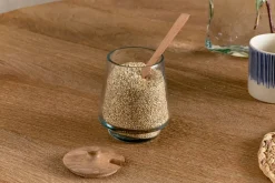 Kali Tall Storage Jar - Natural & Clear