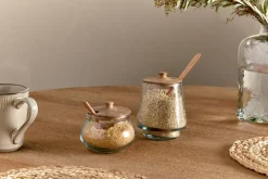 Kali Tall Storage Jar - Natural & Clear