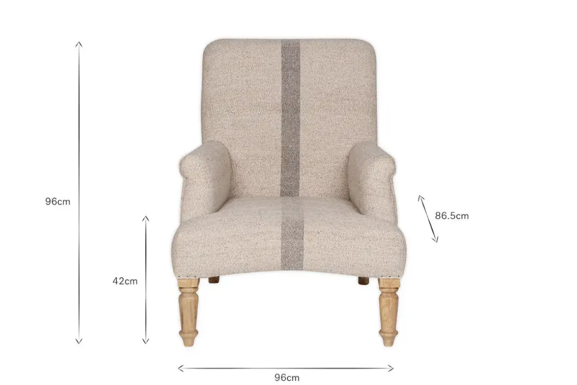Kallu Wool & Cotton Occasional Chair - Natural