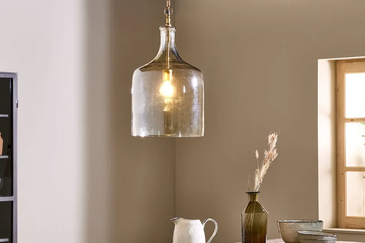 Kalsi Recycled Glass Pendant Light - Lustre - Large