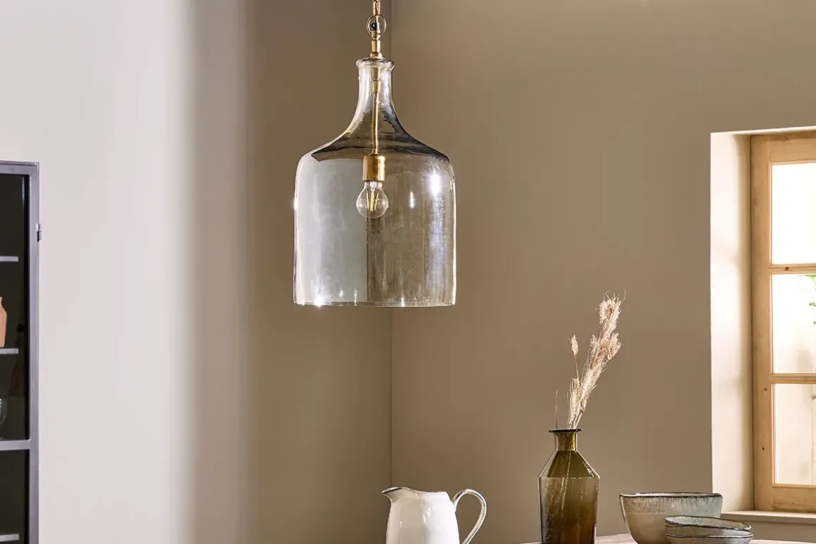 Kalsi Recycled Glass Pendant Light - Lustre - Large