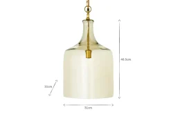 Kalsi Recycled Glass Pendant Light - Lustre - Large