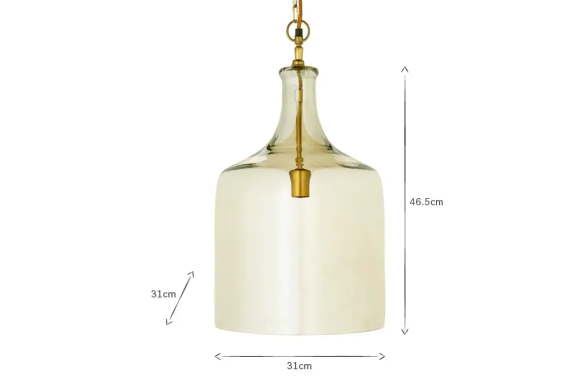 Kalsi Recycled Glass Pendant Light - Lustre - Large