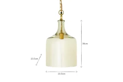 Kalsi Recycled Glass Pendant Light - Lustre - Small