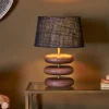 Kankad Mango Wood  Table Lamp - Dark Stain