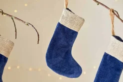 Karru Cotton Velvet Mini Stockings - Indigo (Set of 3)