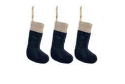 Karru Cotton Velvet Mini Stockings - Indigo (Set of 3)