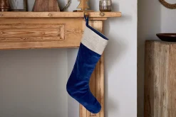 Karru Cotton Velvet Stocking - Indigo