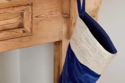 Karru Cotton Velvet Stocking - Indigo