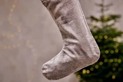 Karru Cotton Velvet Stocking - Light Grey