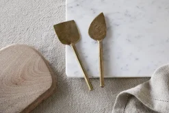 Kasa Cheese Knives - Antique Brass (Set of 2)