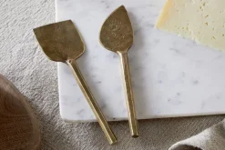 Kasa Cheese Knives - Antique Brass (Set of 2)