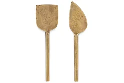 Kasa Cheese Knives - Antique Brass (Set of 2)