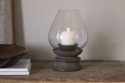 Kawani Mango Wood Lantern - Dark Ash