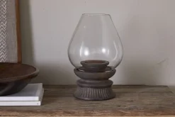 Kawani Mango Wood Lantern - Dark Ash