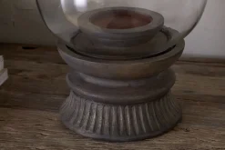 Kawani Mango Wood Lantern - Dark Ash