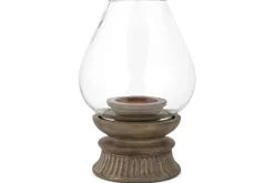 Kawani Mango Wood Lantern - Dark Ash