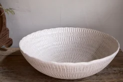 Kayanna Ceramic Decorative Bowl - White
