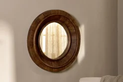 Kayia Acacia Wood Mirror - Walnut