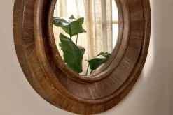 Kayia Acacia Wood Mirror - Walnut