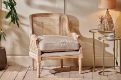 Kaziria Cane & Linen Armchair - Natural
