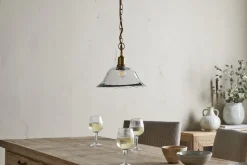 Keju Organic Shape Recycled Glass Pendant - Clear