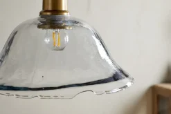 Keju Organic Shape Recycled Glass Pendant - Clear