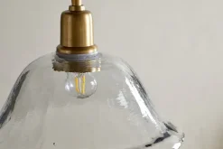 Keju Organic Shape Recycled Glass Pendant - Clear