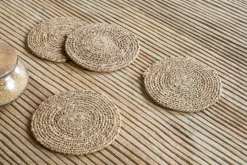 Keso Woven Coasters - Brown (Set of 4)