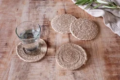 Keso Woven Coasters - Natural - (Set of 4)