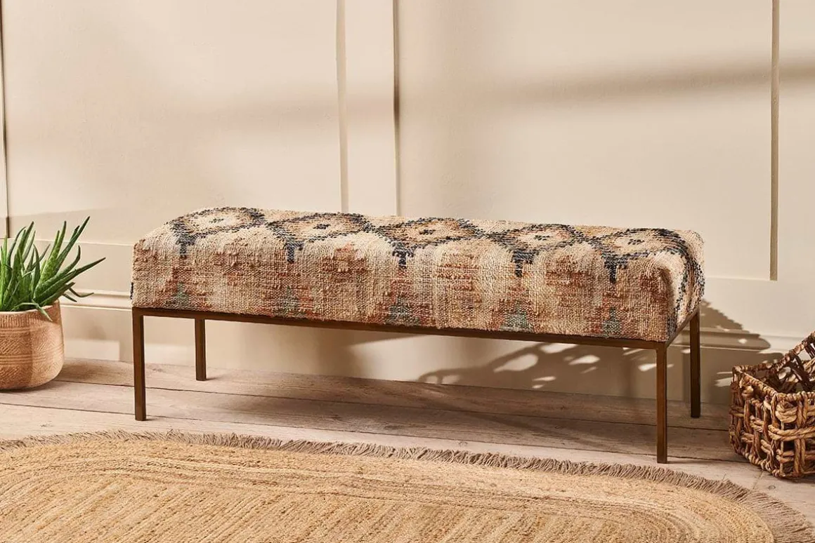 Kesu Kilim & Iron Bench