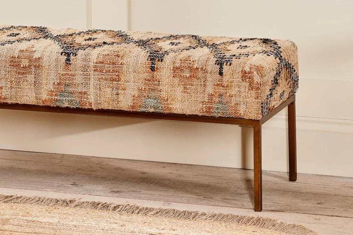 Kesu Kilim & Iron Bench