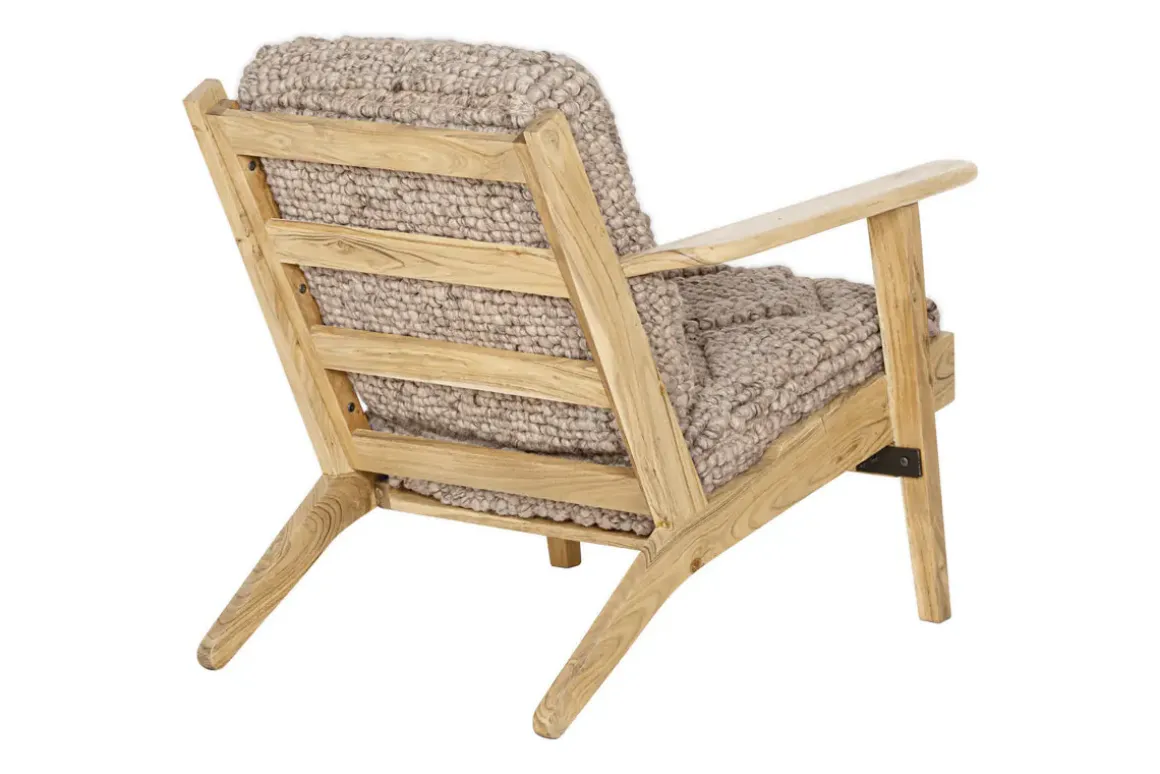 Keya Chunky Weave & Mango Wood Chair - Natural