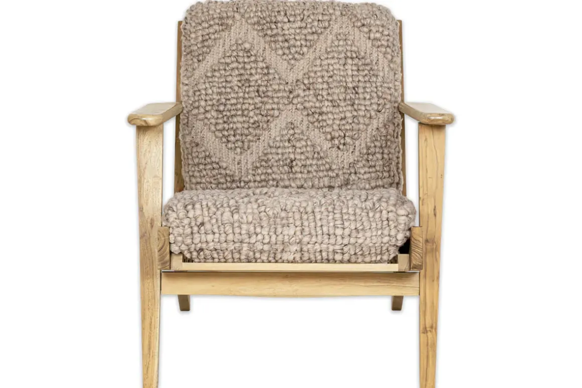 Keya Chunky Weave & Mango Wood Chair - Natural