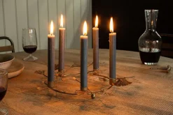 Khamila Leaf Iron Candle Holder