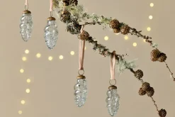 Khol Shell Baubles - Clear Antique - (Set of 4)