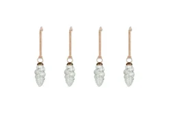 Khol Shell Baubles - Clear Antique - (Set of 4)