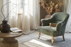 Kiana Cotton Armchair - Moss