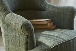 Kiana Cotton Armchair - Moss