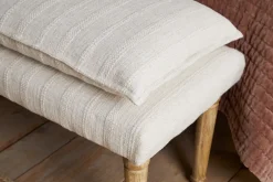 Kiana Cotton Upholstered Bench - Natural