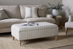 Kiana Upholstered Storage Ottoman - Natural