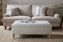 Kiana Upholstered Storage Ottoman - Natural